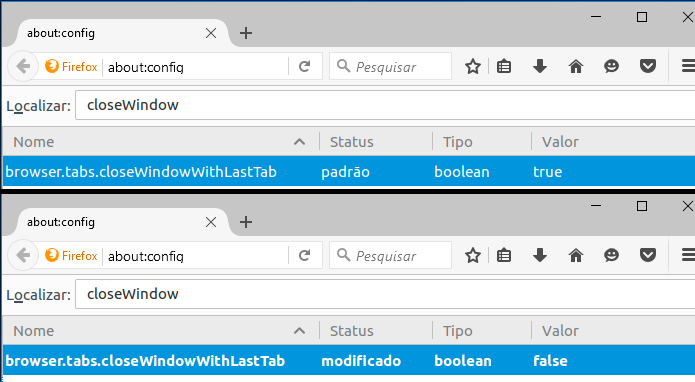 Mudando a configuração browser.tabs.closeWindowWithLastTab (Foto: Reprodução/Edivaldo Brito)