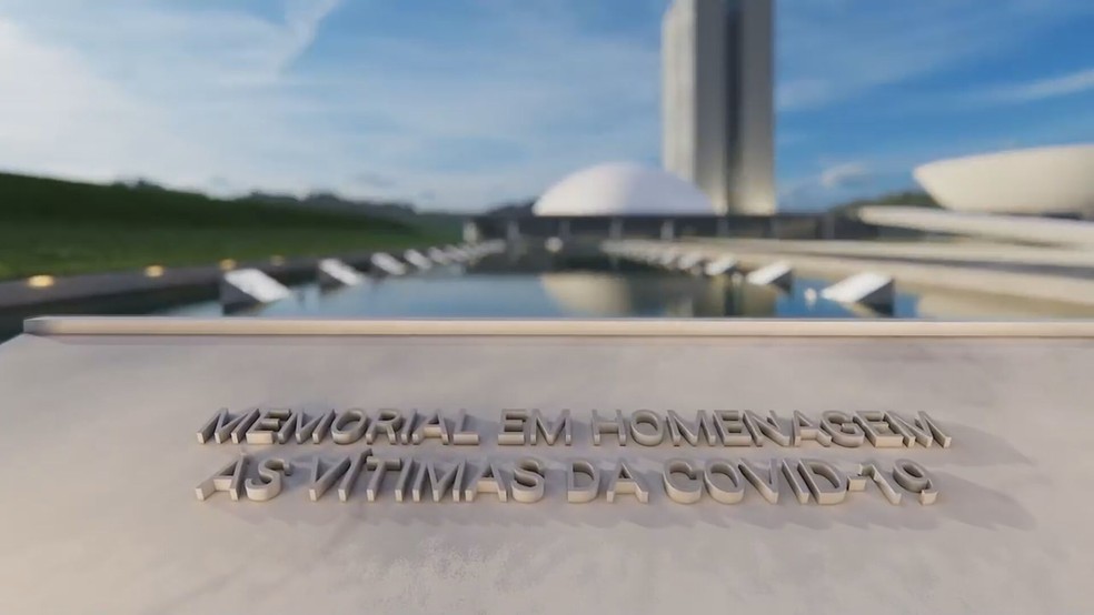 Projeto do memorial em homenagem às vitimas da Covid-19, em Brasília — Foto: Reprodução