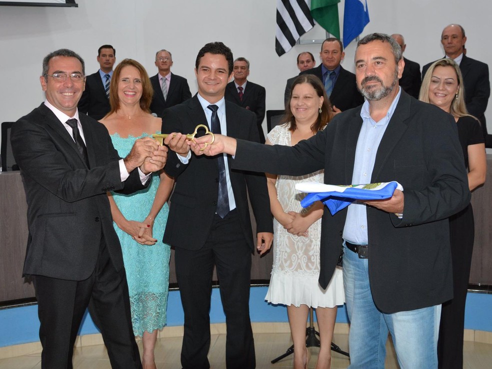 Posse dos eleitos de Álvares Machado em janeiro de 2017 (Foto: Prefeitura de Álvares Machado/Cedida)