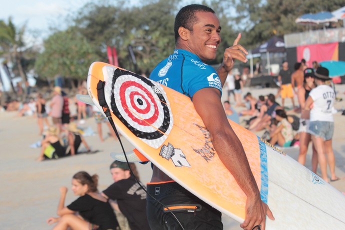 Wiggolly Dantas na segunda fase da etapa de Gold Coast do Mundial de Surfe (Foto: Luciana Pinciara / Motion Photos)