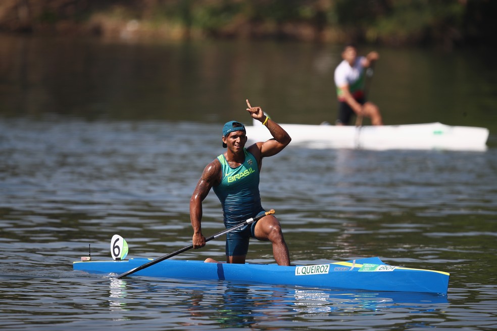 Isaquias Queiroz conquistou três medalhas na canoagem nas Olimpíadas do Rio, em 2016 — Foto: Getty Images