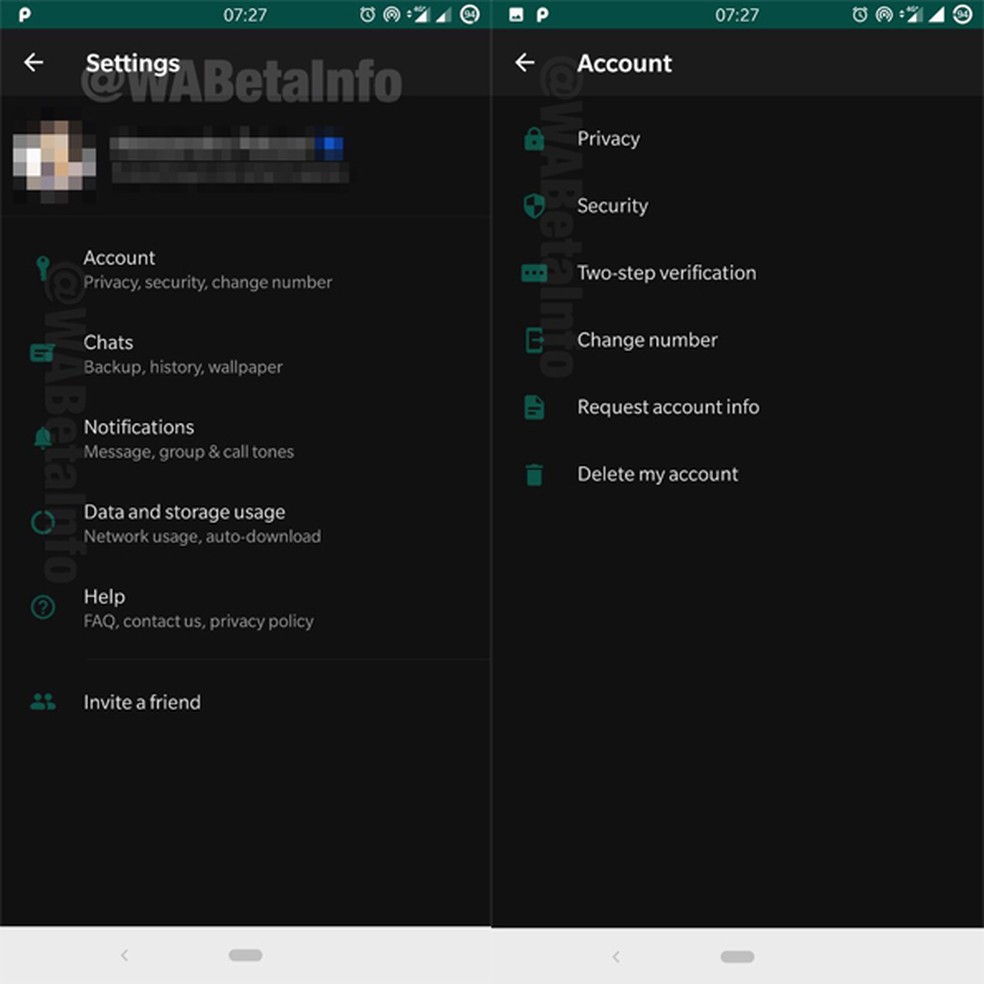 WhatsApp testa versão modo noturno que promete aprimorar experiência do usuário — Foto: Divulgação/WABeta Info