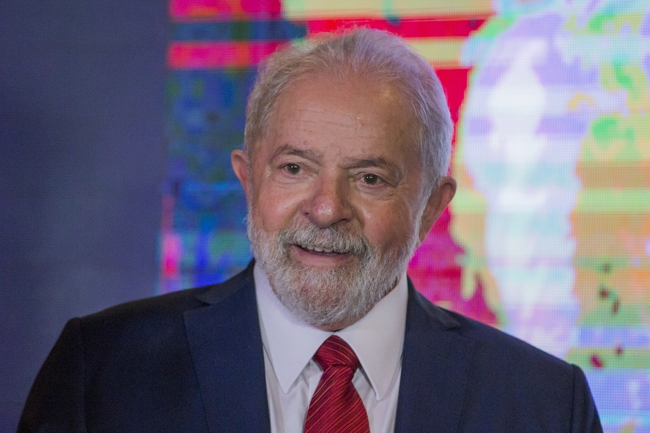 O ex-presidente Lula em jantar organizado pelo Grupo Prerrogativas, em dezembro de 2021