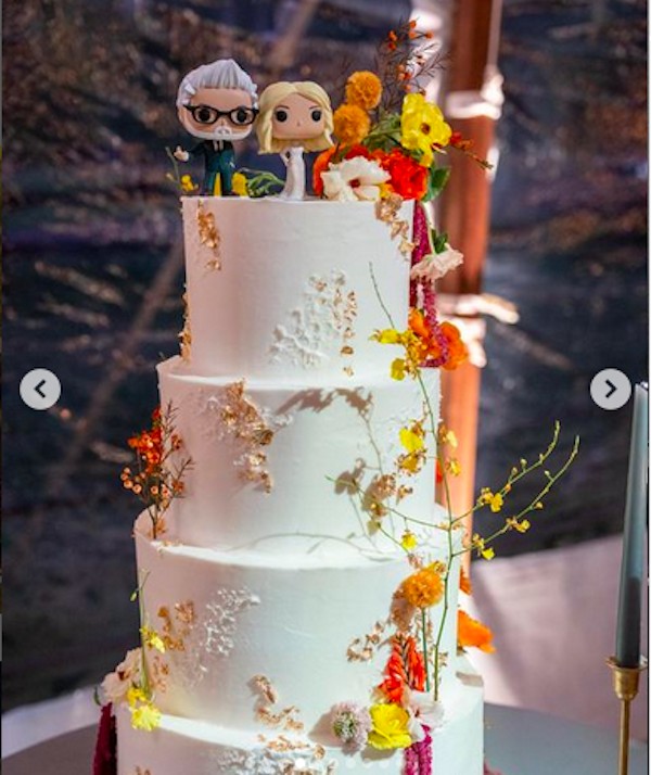 Filmmaker James Gunn's wedding party cake with actress Jennifer Holland (Photo: Instagram)