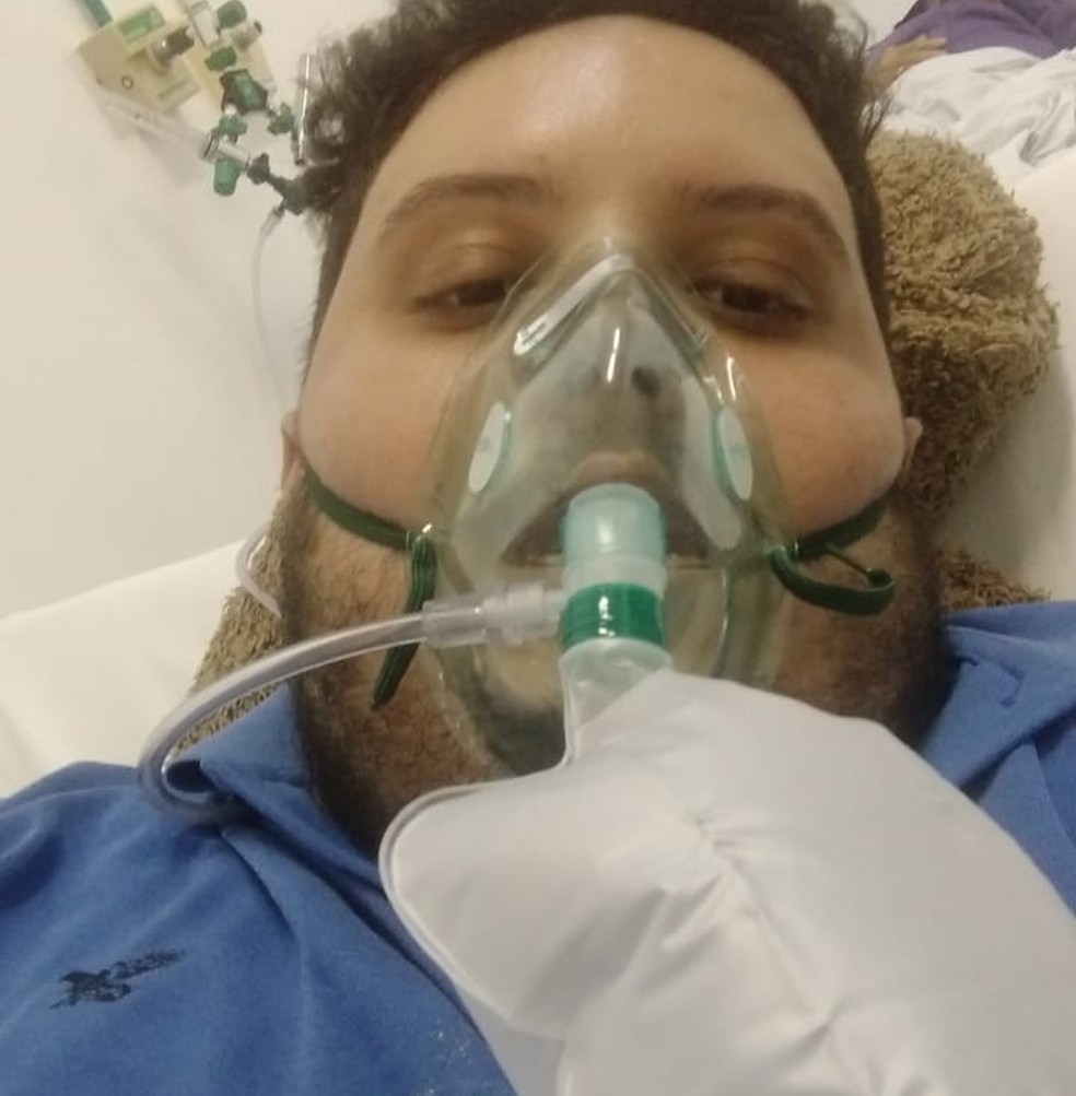 Renan falou com a família enquanto estava internado — Foto: Arquivo Pessoal