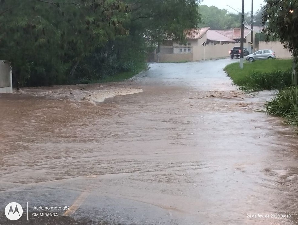 Chuva intensa inundou alguns pontos de Bonito — Foto: Prefeitura de Bonito/Divulgação