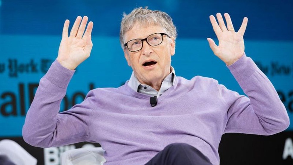 Quase um quarto da fortuna de Gates vem de sua participação estimada de 1,3% na Microsoft — Foto: Getty Images/via BBC