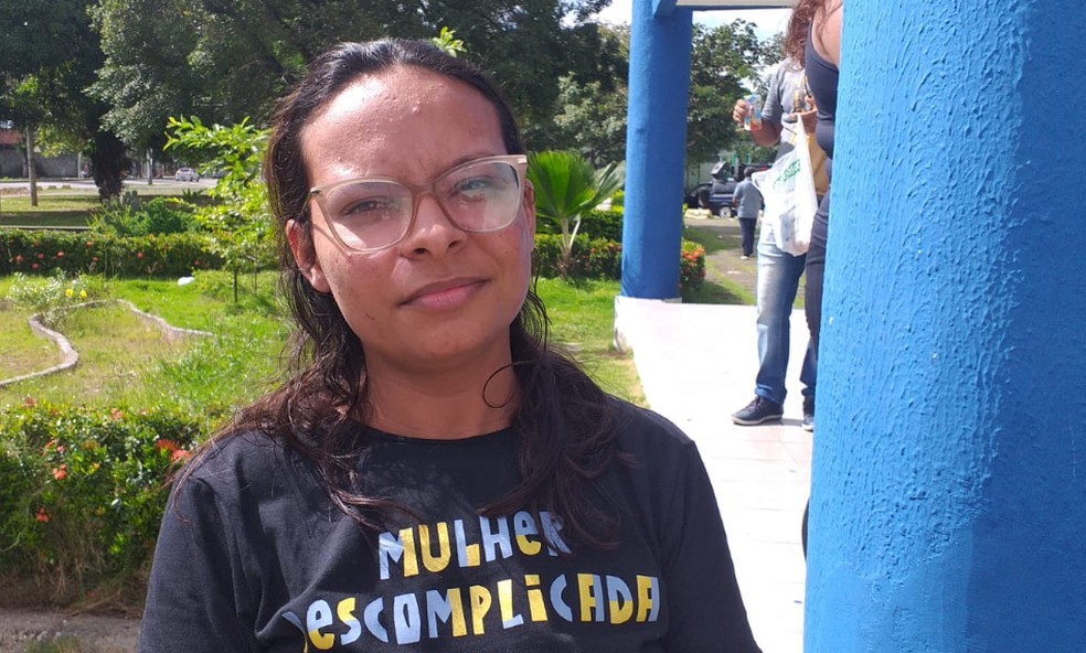 Rafaela Nogueira veio de Mossoró no Rio Grande do Norte e gastou cerca de R$ 1.000 para fazer o concurso. — Foto: Gioras Xerez/Sistema Verdes Mares