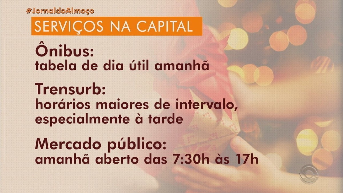 Veja o que abre e o que fecha no feriado de Natal em Porto Alegre | Rio  Grande do Sul | G1