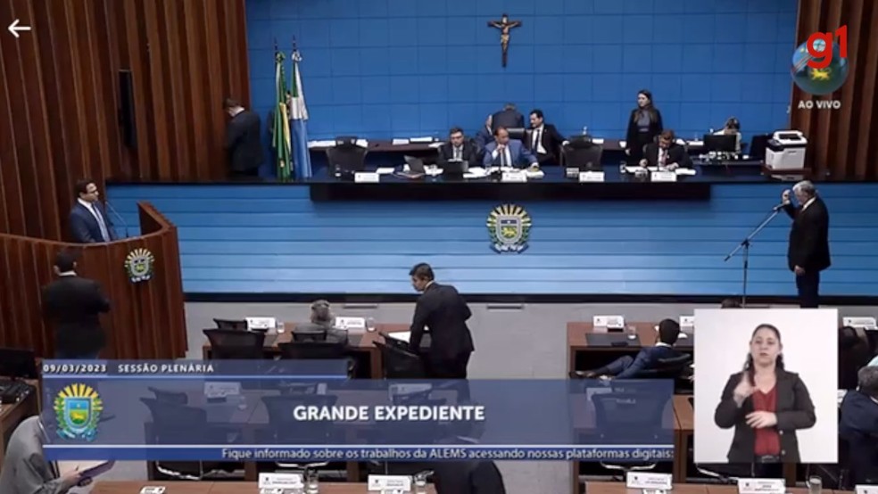  Zeca do PT criticou a ocupação de uma fazenda em Rio Brilhante — Foto: Assembleia Legislativa/ Reprodução 