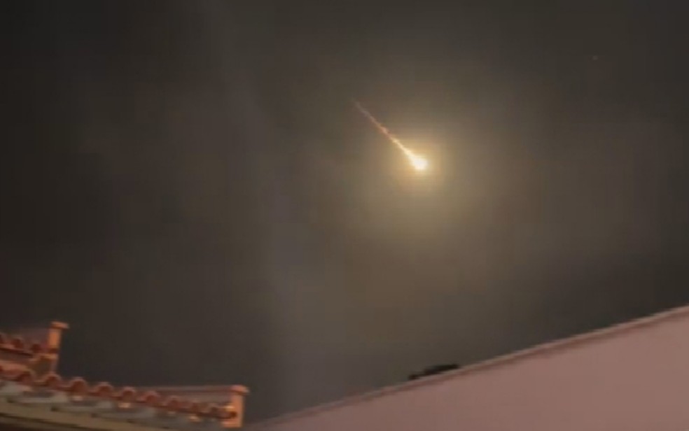 Meteoro é visto no céu de Aparecida de Goiânia — Foto: Pleiades do Sul/Divulgação