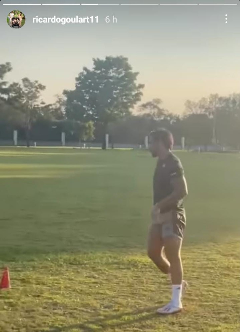 Sem clube, Goulart vem treinando por conta pr�pria em S�o Jos� dos Campos � Foto: Reprodu��o / Instagram