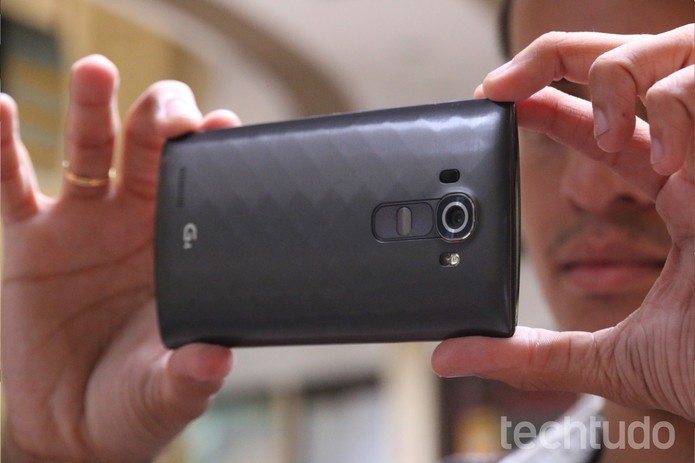 LG G4 se destaca com sua câmera, que promete ser a melhor do mercado de smartphone (Foto: Luciana Maline/TechTudo) (Foto: LG G4 se destaca com sua câmera, que promete ser a melhor do mercado de smartphone (Foto: Luciana Maline/TechTudo))