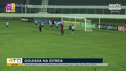 Sparta sofre goleada de 9 a 0 do Athletico-PR na estreia da Copinha 2024