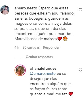 Ohana Lefundes responde comentários sobre namoro (Foto: Reprodução / Instagram)