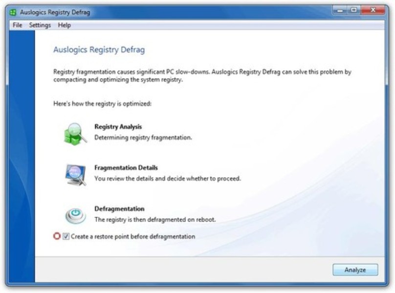 Auslogics Registry Defrag 14.0.0.3 download the new