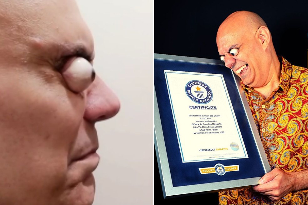 Sidney de Carvalho Mesquita, o 'Tio Chico Brasil', entrou para o 'Guinness World Records' neste ano — Foto: Arquivo Pessoal