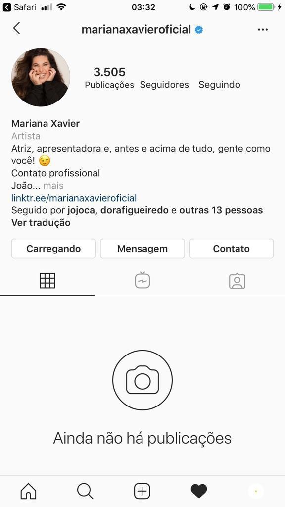 Mariana Xavier desativa perfil no Instagram (Foto: Reprodução/ Instagram)