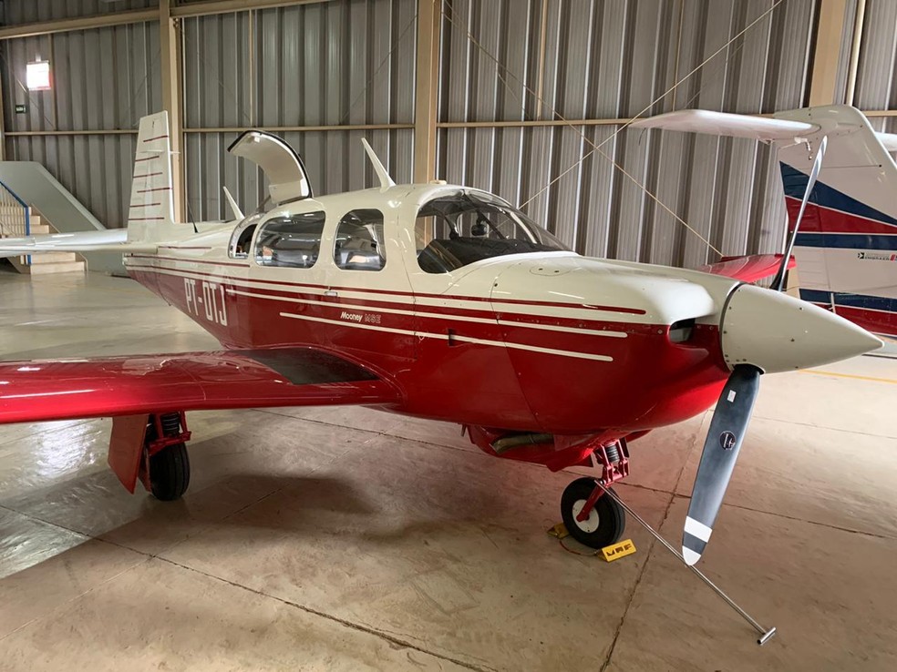 Aeronave apreendida durante ação deflagrada nesta quarta-feira (4) — Foto: Polícia Federal/Divulgação