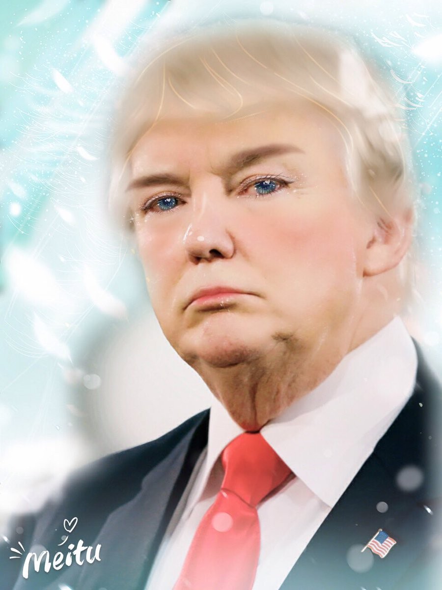 Donald Trump com filtro do Meitu (Foto: Reprodução/Twitter)