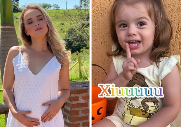 Thaeme Mariôto, Fábio Elias e Liz revelam sexo e nome de segundo bebê (Foto: Reprodução/Instagram)