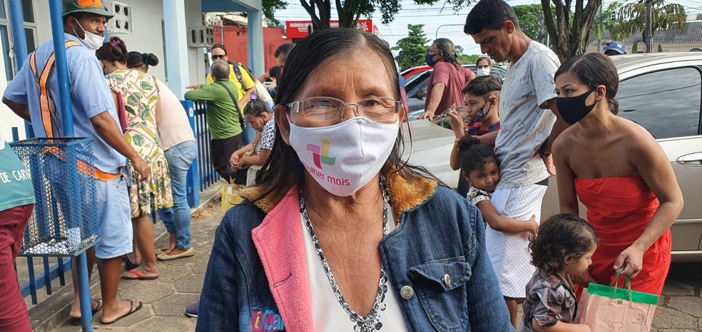  Maria José disse que já foi duas vezes na agência do INSS e não consegue ser atendida  — Foto: Andryo Amaral/Rede Amazônica Acre