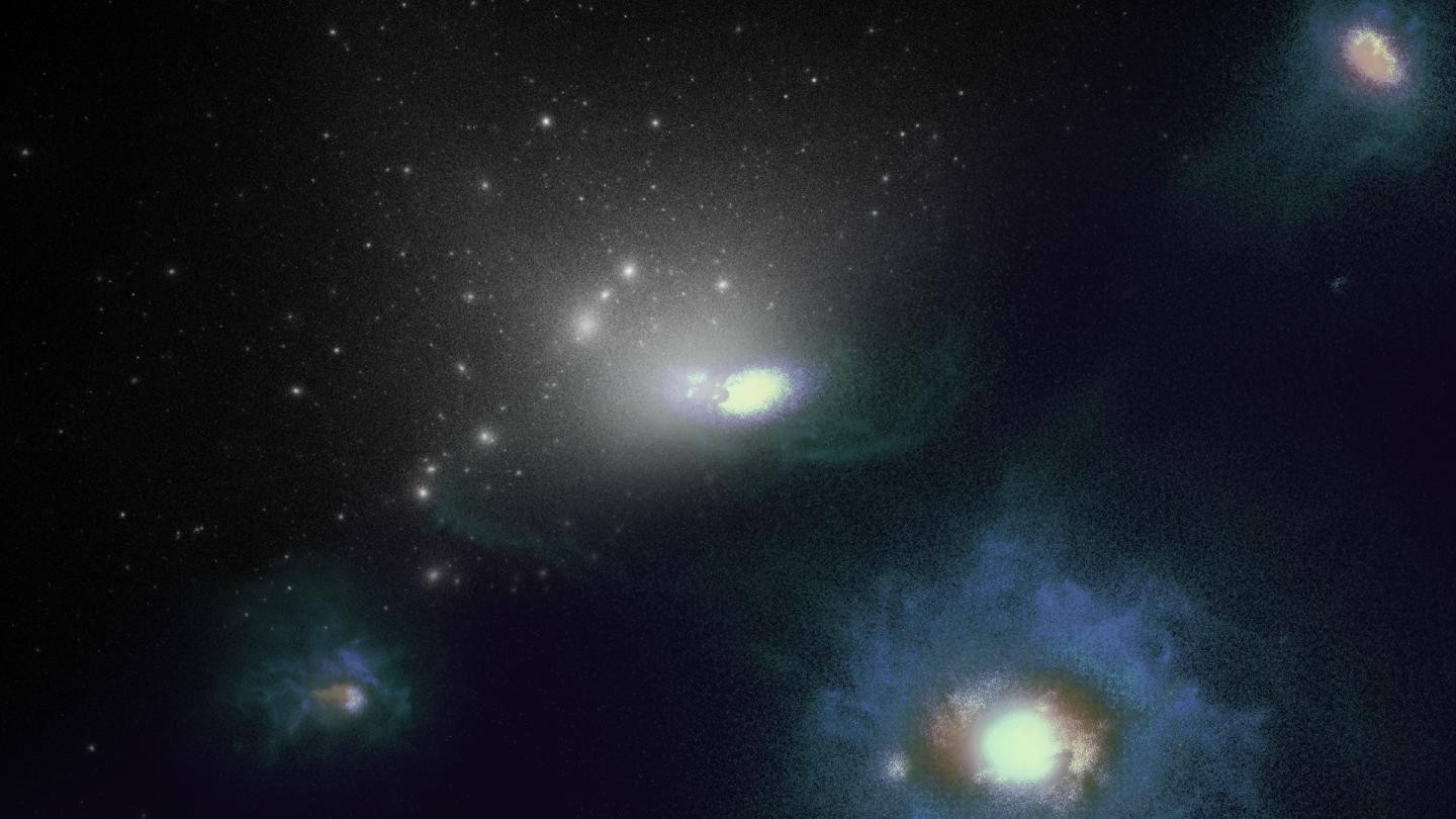 Estudo comprovou hipótese de que sistemas cosmológicos se orbitam e são atraídos uns pelos outros (Foto: Ethan Jahn, UC Riverside)