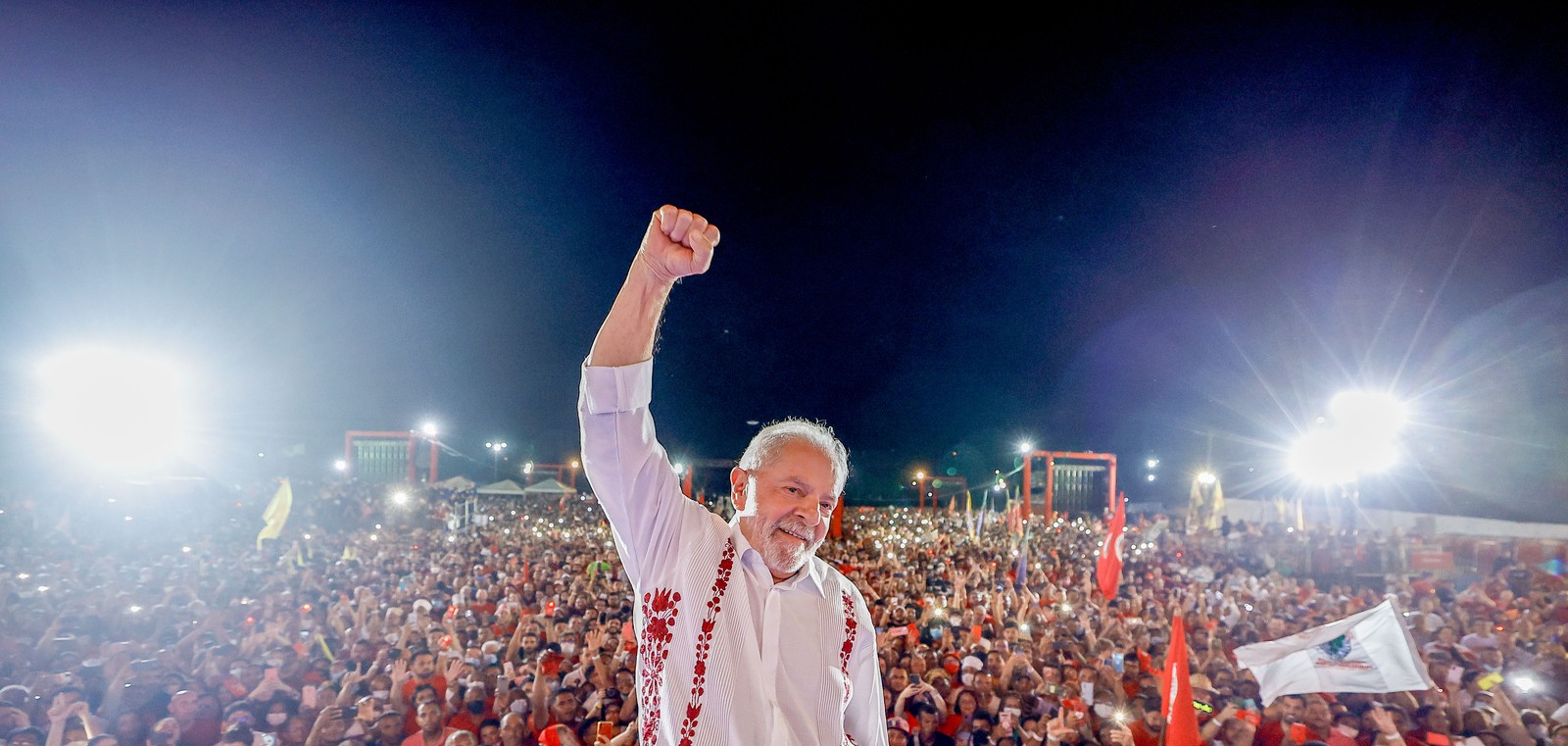 Lula durante campanha em Teresina, Piauí.  — Foto: Ricardo Stuckert