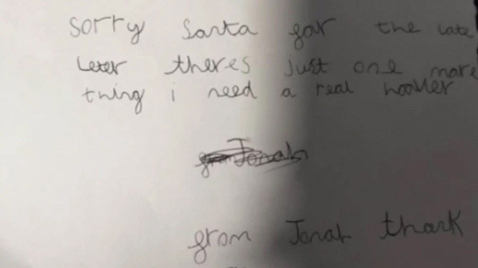 Menino de 7 anos faz pedido inusitado em carta para o Papai Noel | Fique  por dentro | Crescer