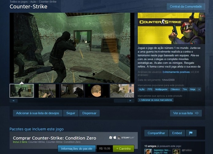Compre o jogo na loja do Steam (Foto:Reprodução/Cássio Barbosa)