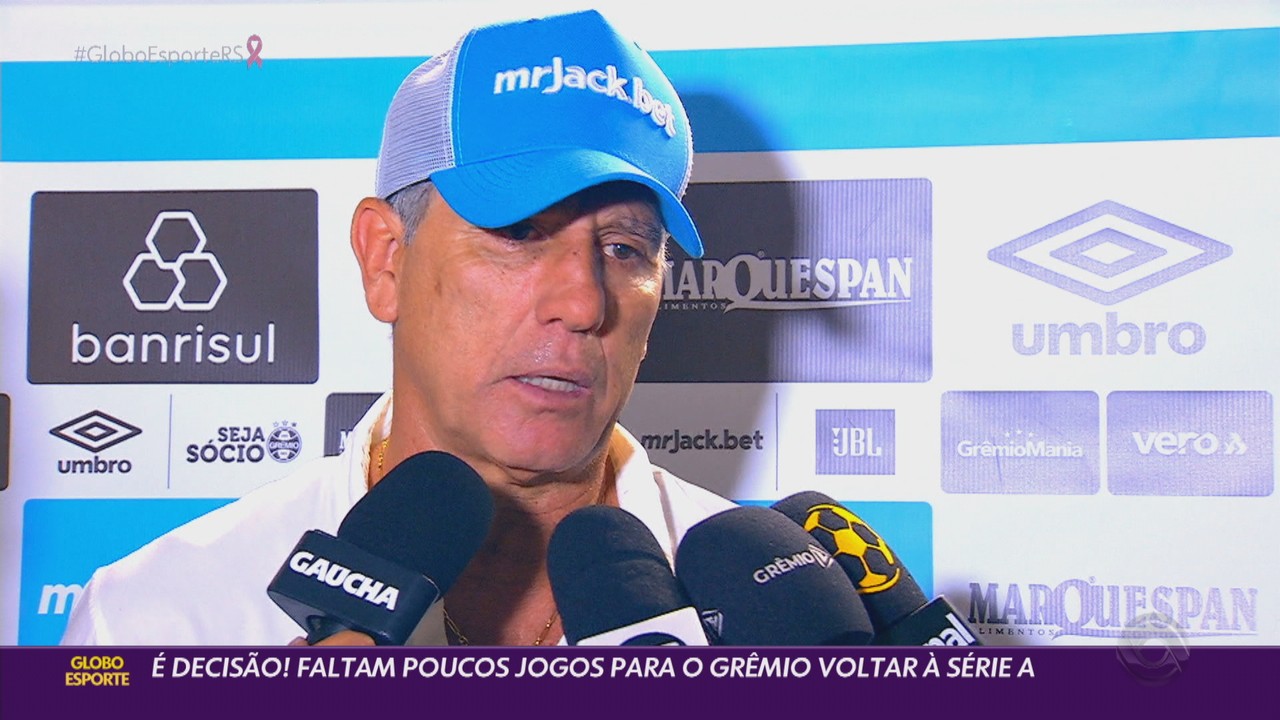 É decisão! Faltam poucos jogos para o Grêmio voltar à Série A