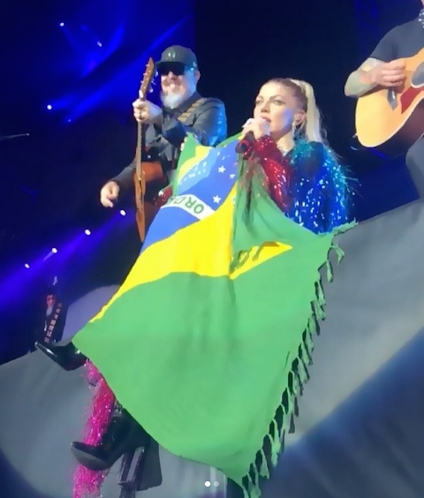 A cantora Fergie durante sua apresentação no Rock in Rio (Foto: Instagram)
