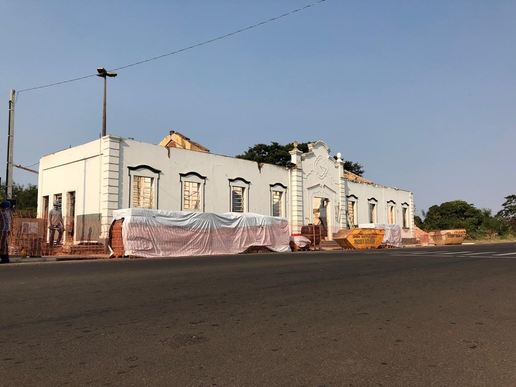 Antiga Estação Ferroviária de Presidente Epitácio — Foto: Murilo Zara/TV Fronteira