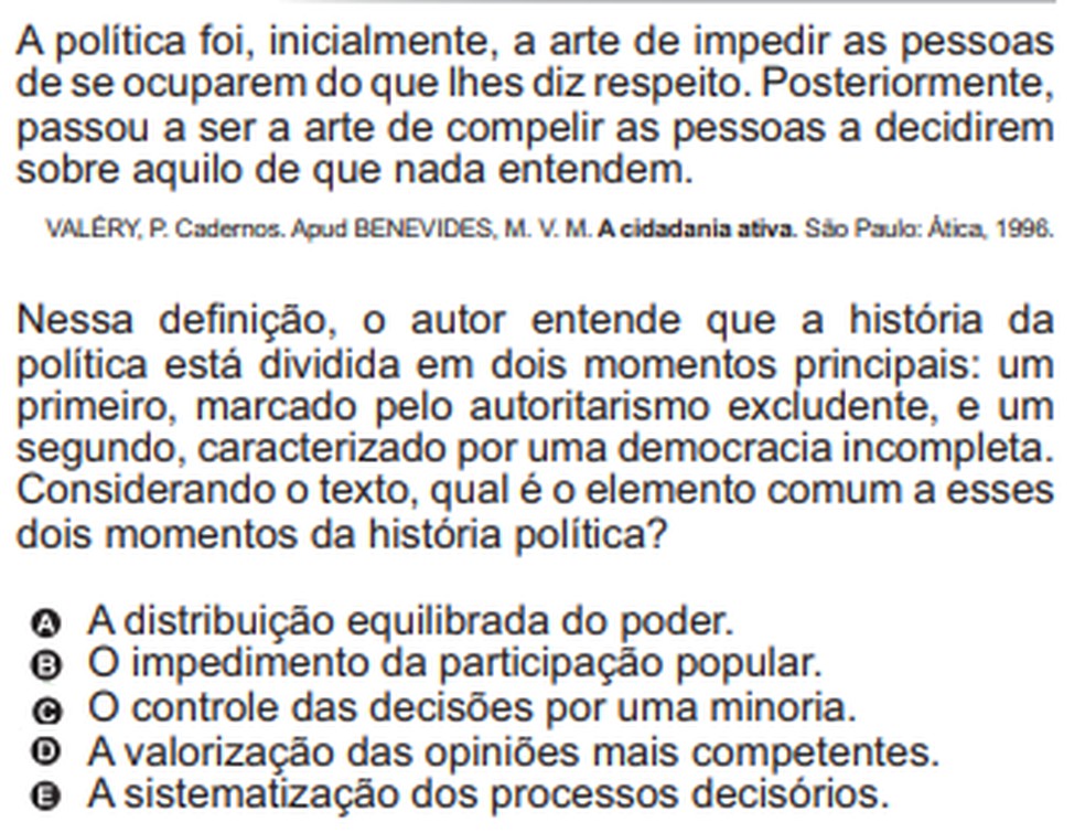 História no Enem: 5 questões para revisar os temas que mais caem em ...