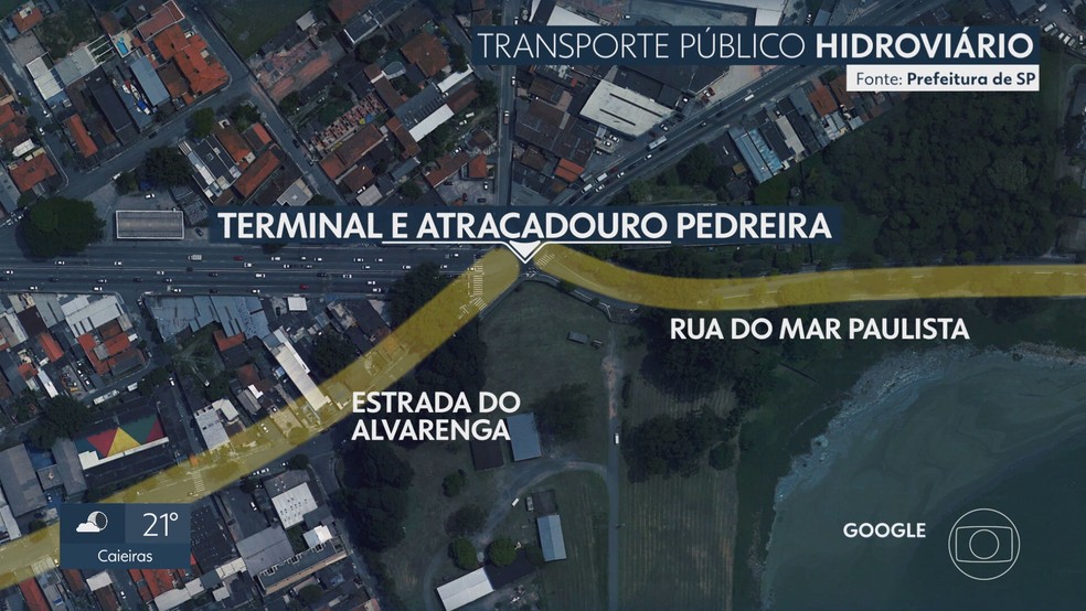 Planejamento para desenvolver transporte hidroviário em SP — Foto: Reprodução/TV Globo