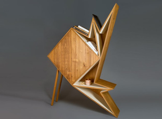 Linha de móveis inspirada em origami (Foto: Reprodução/Aljoud Lootah)