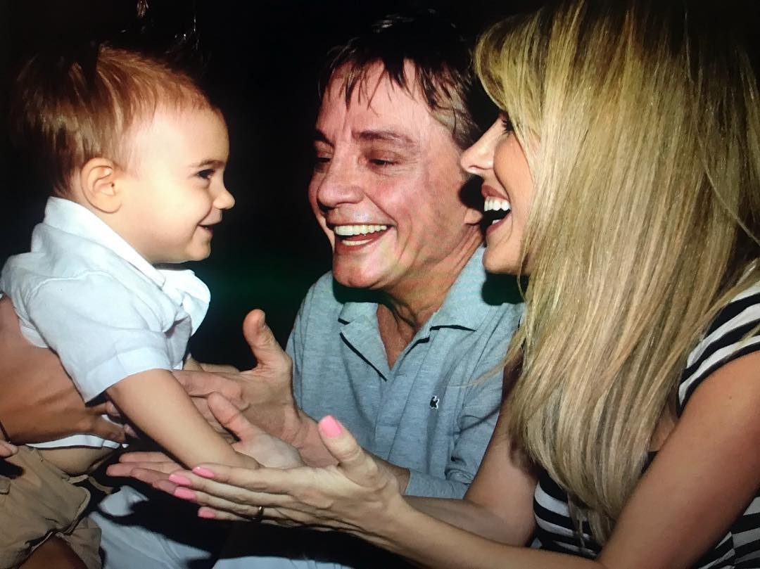 Záion ainda bebê com Fábio Jr e Mari Alexandre (Foto: Reprodução/Instagram)