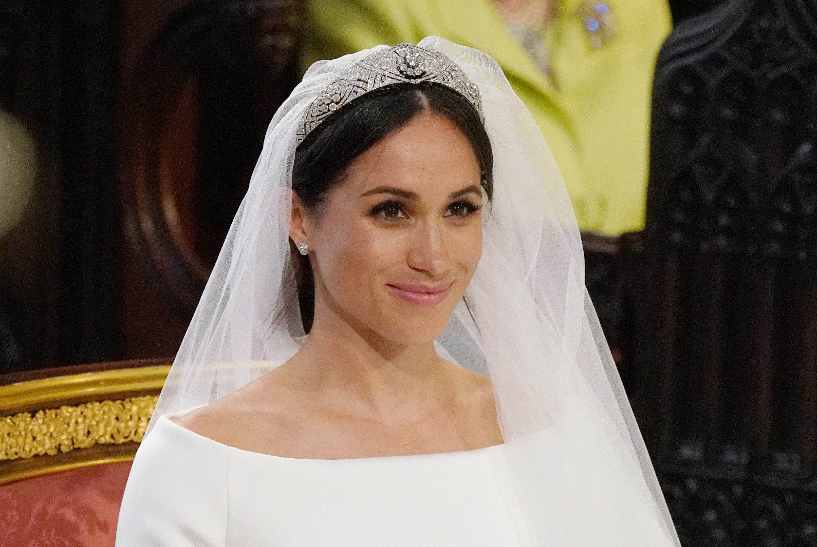 Meghan Markle usa Givenchy e tiara emprestada da rainha Mary (Foto: Getty Images)