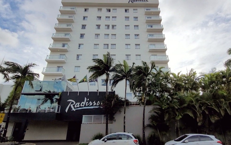 Hotel Radisson em Anápolis, Goiás — Foto: Reprodução/TV Anhanguera