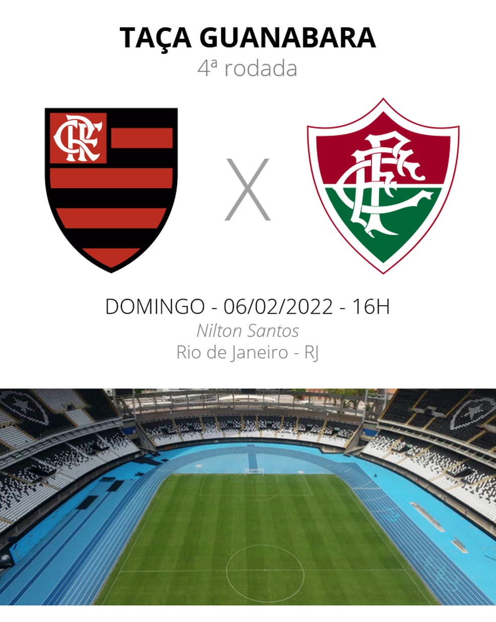 ficha Flamengo x Fluminense Fla-Flu — Foto: ge