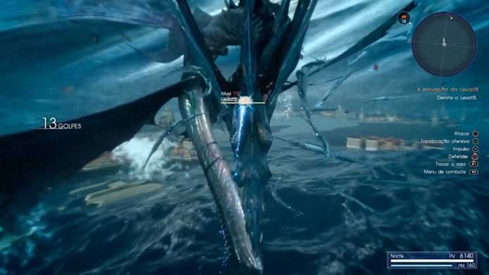 Ataque o Leviatã em Final Fantasy XV (Foto: Reprodução/Murilo Molina)