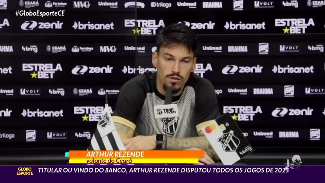 Titular ou vindo do banco, Arthur Rezende disputou todos os jogos pelo Ceará em 2023