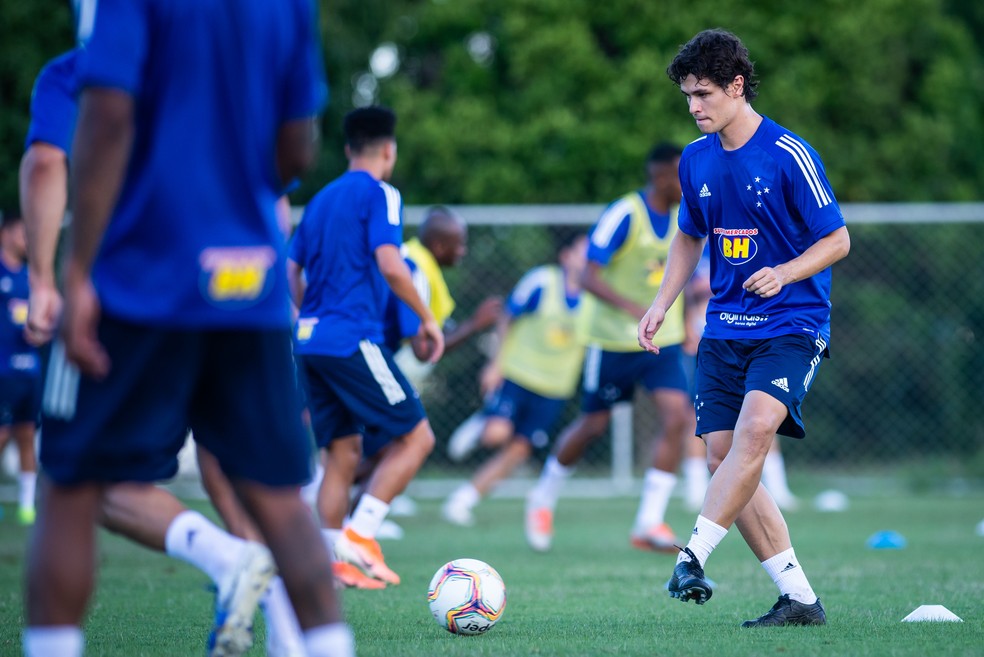 Dod&ocirc; durante treino do Cruzeiro, 06/01/2020 &mdash; Foto: Bruno Haddad/Cruzeiro