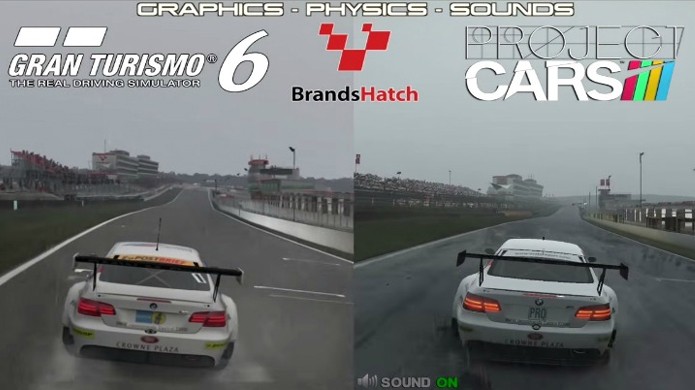 Compara??o coloca os gr?ficos de Project Cars contra Gran Turismo 6 (Foto: CarGamingBlog)