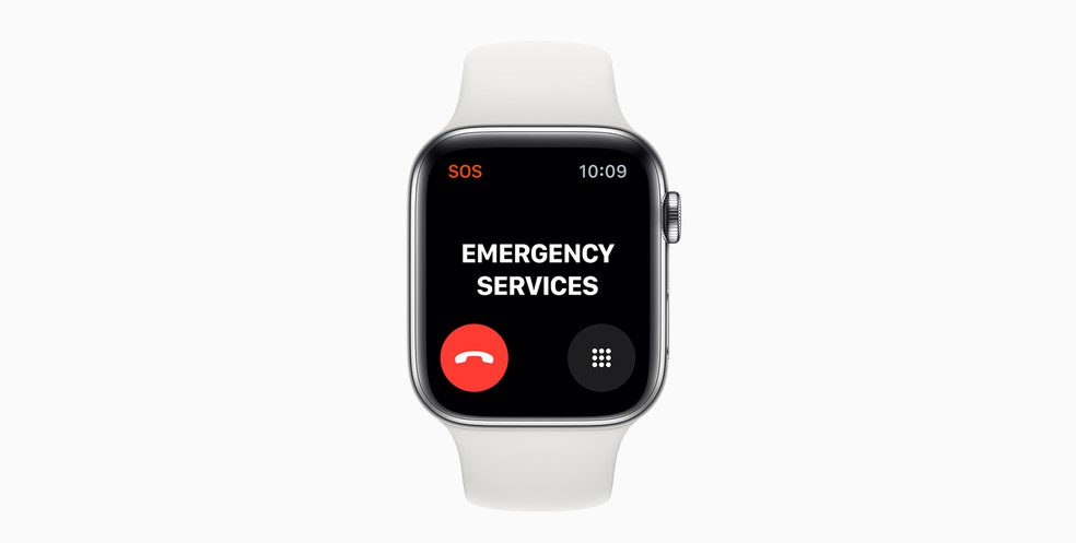 Botão de pânico do Apple Watch faz ligação automática em 150 países — Foto: Divulgação/Apple