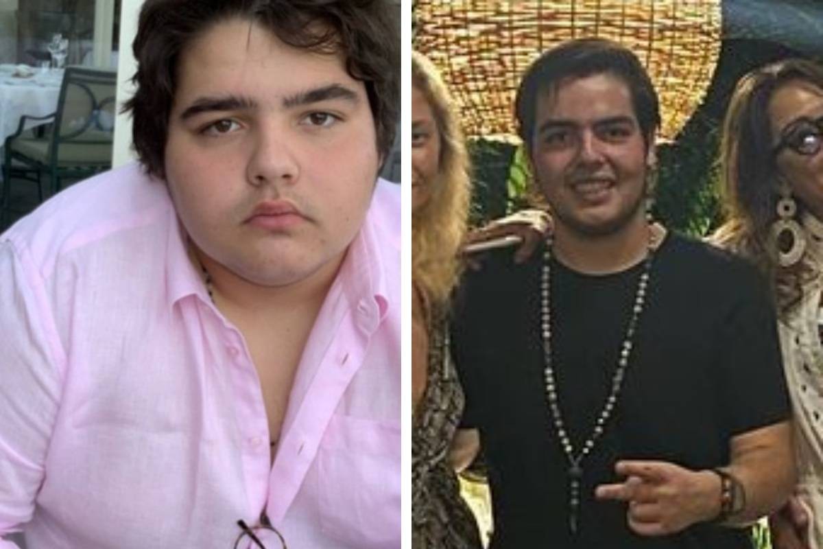 João Guilherme, filho de Faustão, antes e depois de emagrecer (Foto: Reprodução/Instagram)