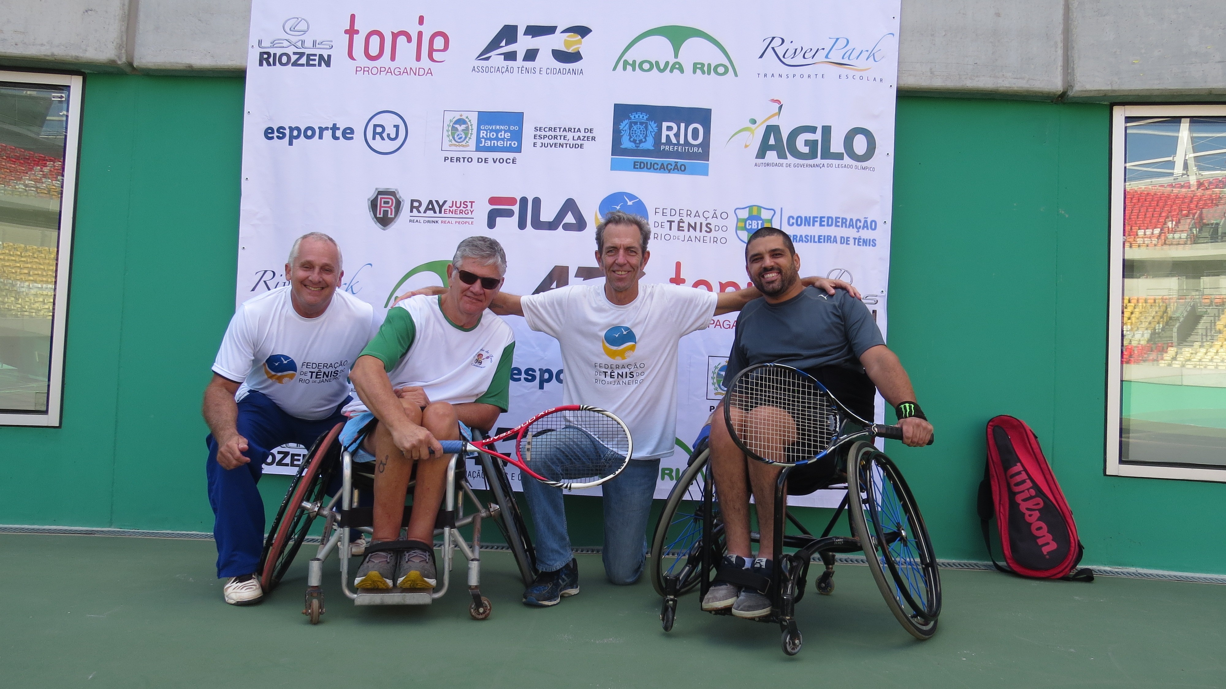 Alexandre Katz, diretor técnico da Fterj, Paulo Emílio, Renato Cito, presidente da entidade, e Vinicius Pontes