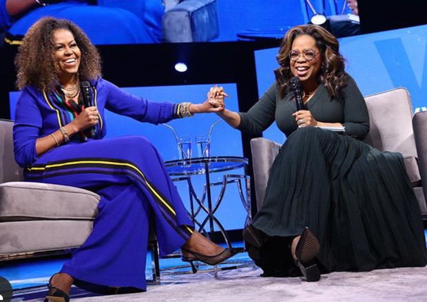 A apresentadora Oprah Winfrey and Michelle Obama (Foto: Reprodução/Instagram)