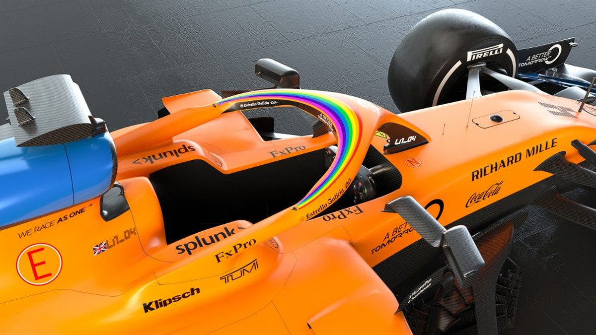 Mclaren Coloca Arco Iris No Halo E Outras Equipes Se Unem A F1 Por Maior Diversidade Formula 1 Ge