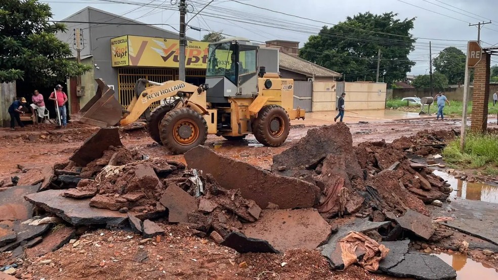 Temporal deixou rastro de destruição em Ponta Porã — Foto: Prefeitura de Ponta Porã